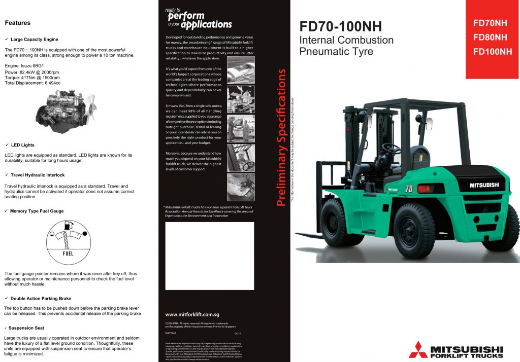 Dòng Xe Nâng Mitsubishi 7 tấn